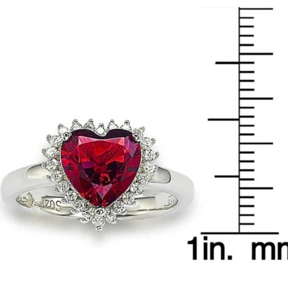 ❤▪️Suzy Levian ▪️ Sterling Silver Cubic Zirconia Engagement Ring Sz 7 - Picture 11 of 11